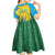Personalized Rwanda Kid Short Sleeve Dress Coat Of Arms Imigongo Pattern - Sporty Style