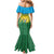 Personalized Rwanda Mermaid Dress Coat Of Arms Imigongo Pattern - Sporty Style