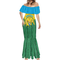 Personalized Rwanda Mermaid Dress Coat Of Arms Imigongo Pattern - Sporty Style