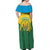 Personalized Rwanda Off Shoulder Maxi Dress Coat Of Arms Imigongo Pattern - Sporty Style
