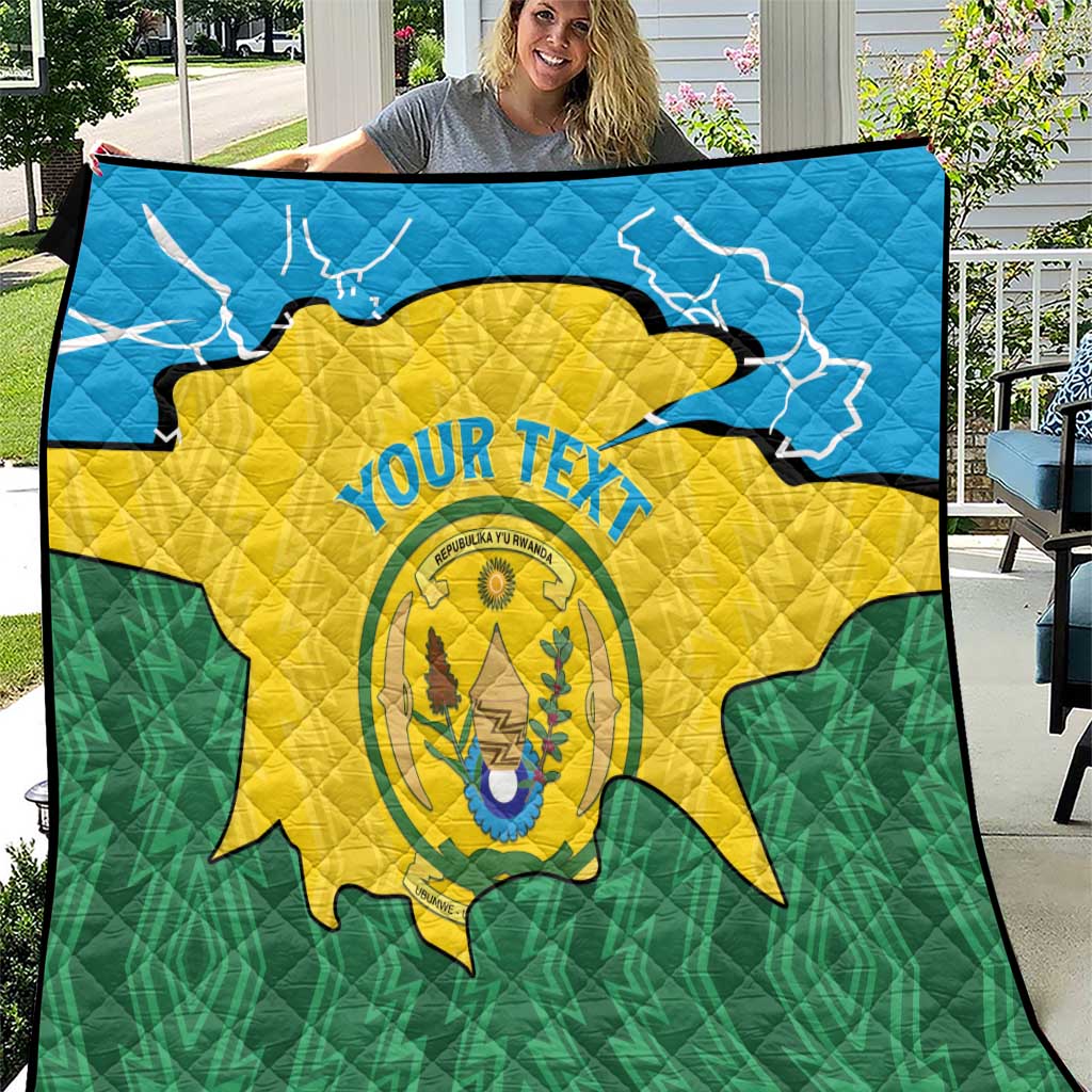 Personalized Rwanda Quilt Coat Of Arms Imigongo Pattern - Sporty Style