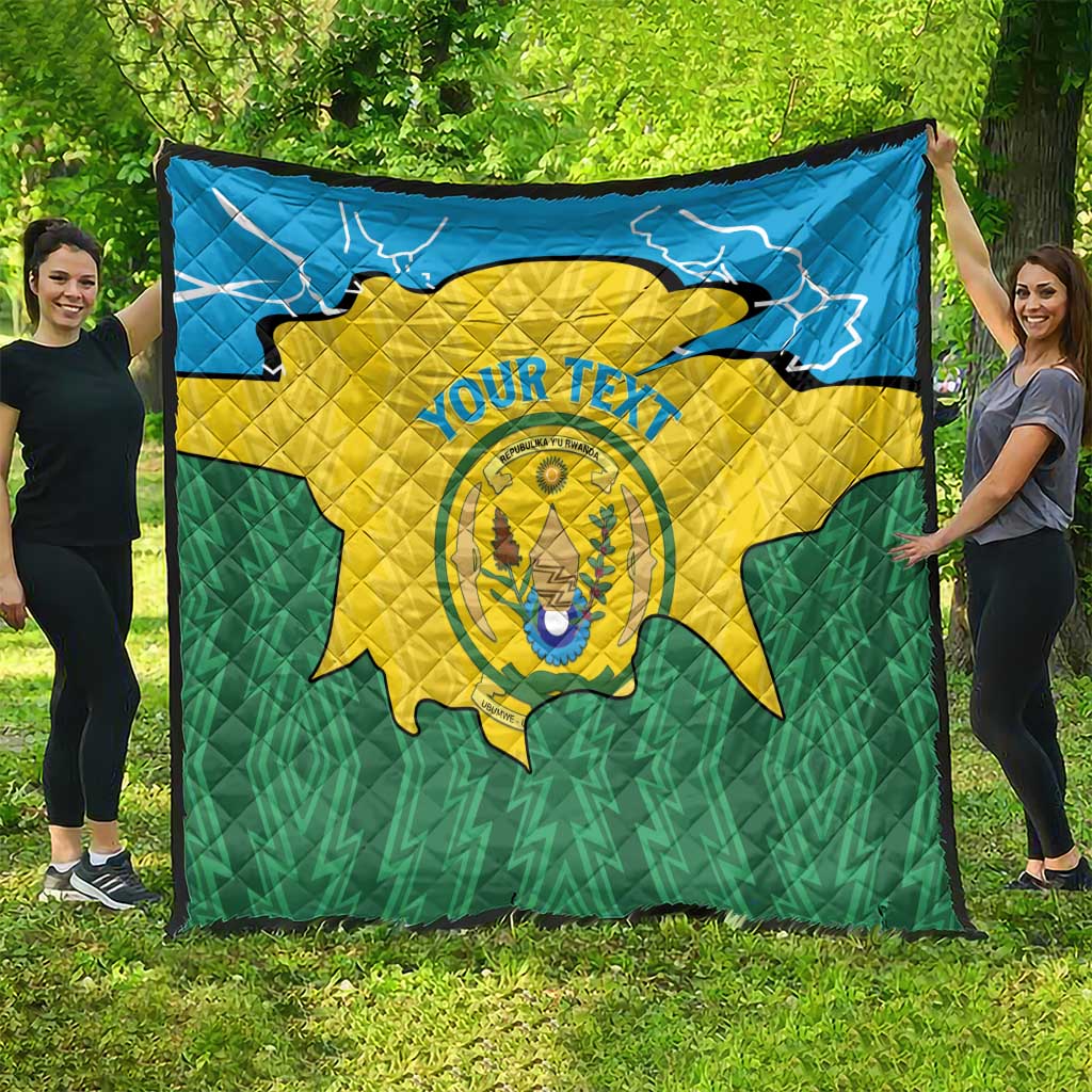 Personalized Rwanda Quilt Coat Of Arms Imigongo Pattern - Sporty Style