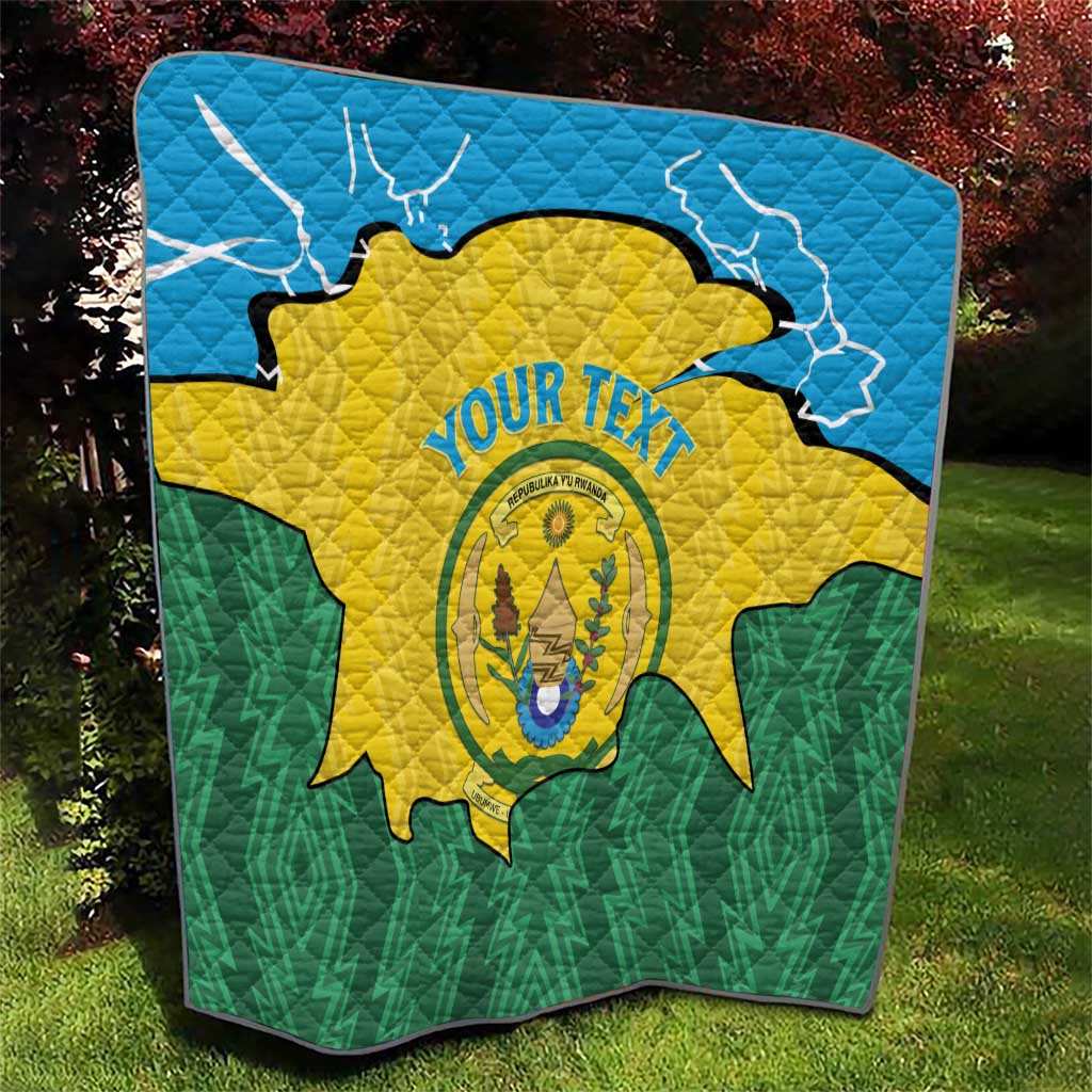 Personalized Rwanda Quilt Coat Of Arms Imigongo Pattern - Sporty Style