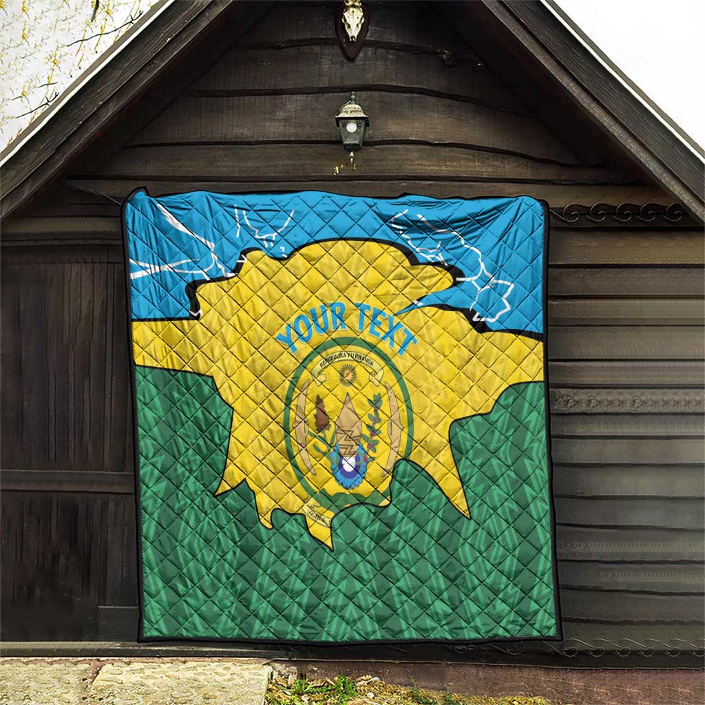 Personalized Rwanda Quilt Coat Of Arms Imigongo Pattern - Sporty Style