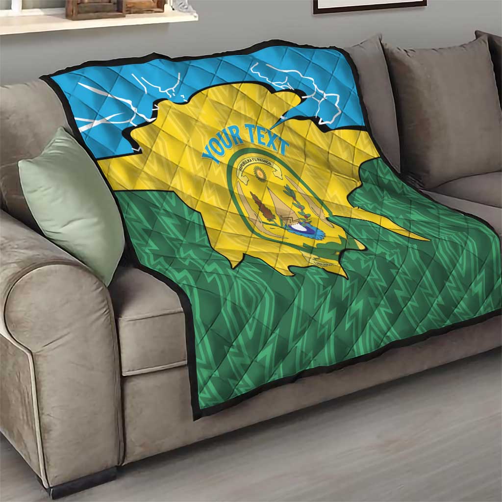Personalized Rwanda Quilt Coat Of Arms Imigongo Pattern - Sporty Style