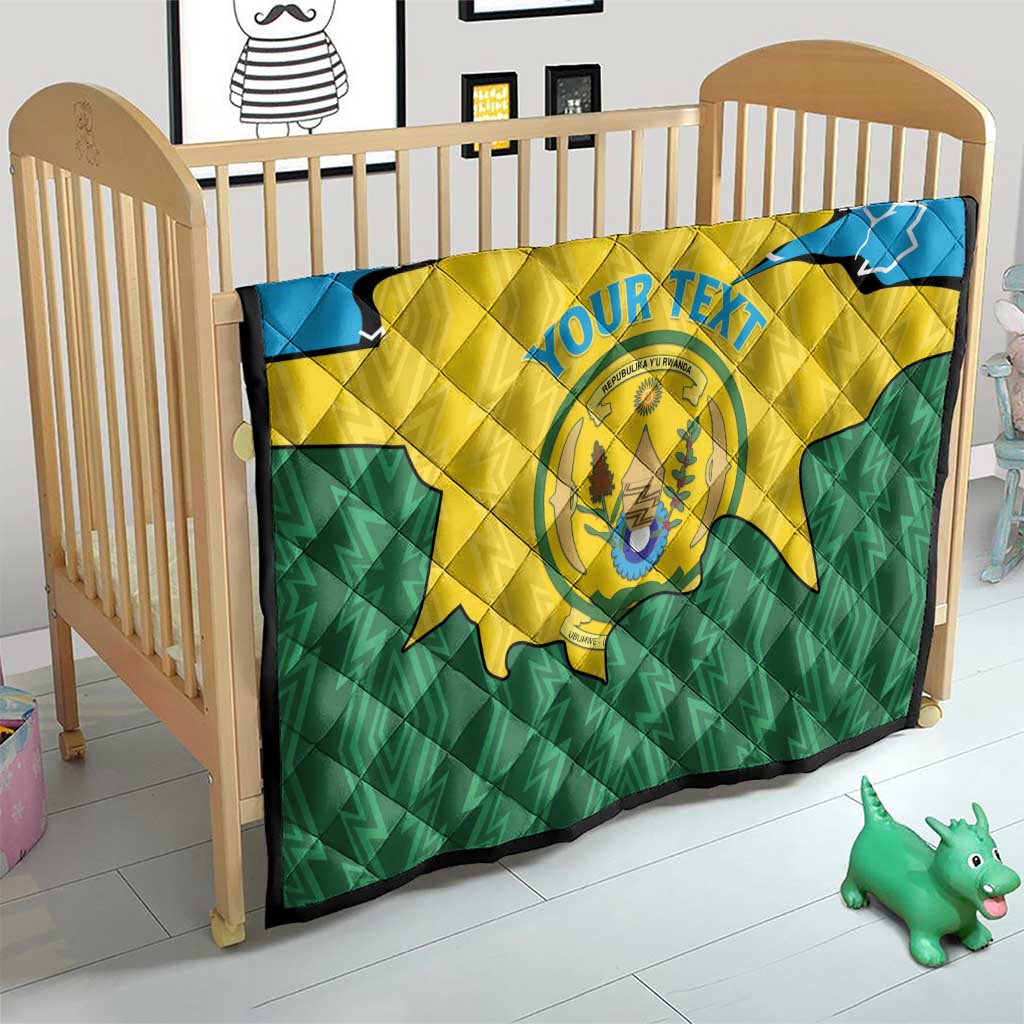 Personalized Rwanda Quilt Coat Of Arms Imigongo Pattern - Sporty Style