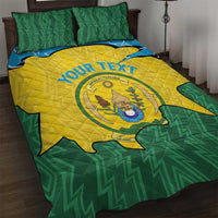 Personalized Rwanda Quilt Bed Set Coat Of Arms Imigongo Pattern - Sporty Style