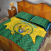 Personalized Rwanda Quilt Bed Set Coat Of Arms Imigongo Pattern - Sporty Style