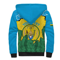 Personalized Rwanda Sherpa Hoodie Coat Of Arms Imigongo Pattern - Sporty Style