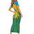 Personalized Rwanda Short Sleeve Bodycon Dress Coat Of Arms Imigongo Pattern - Sporty Style