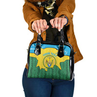 Personalized Rwanda Shoulder Handbag Coat Of Arms Imigongo Pattern - Sporty Style