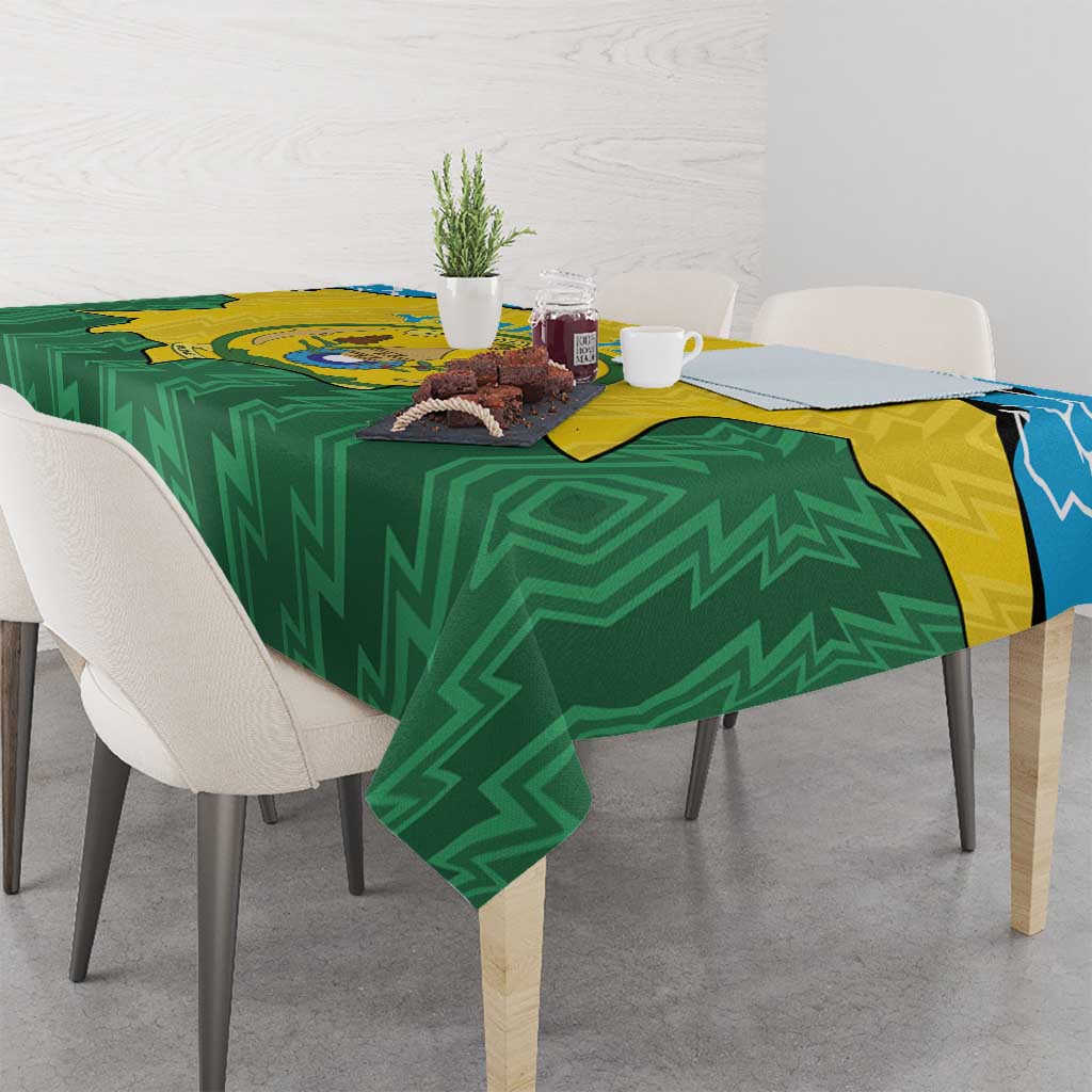 Personalized Rwanda Tablecloth Coat Of Arms Imigongo Pattern - Sporty Style