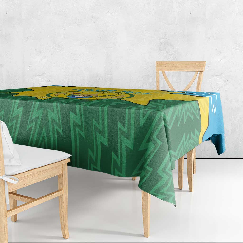 Personalized Rwanda Tablecloth Coat Of Arms Imigongo Pattern - Sporty Style