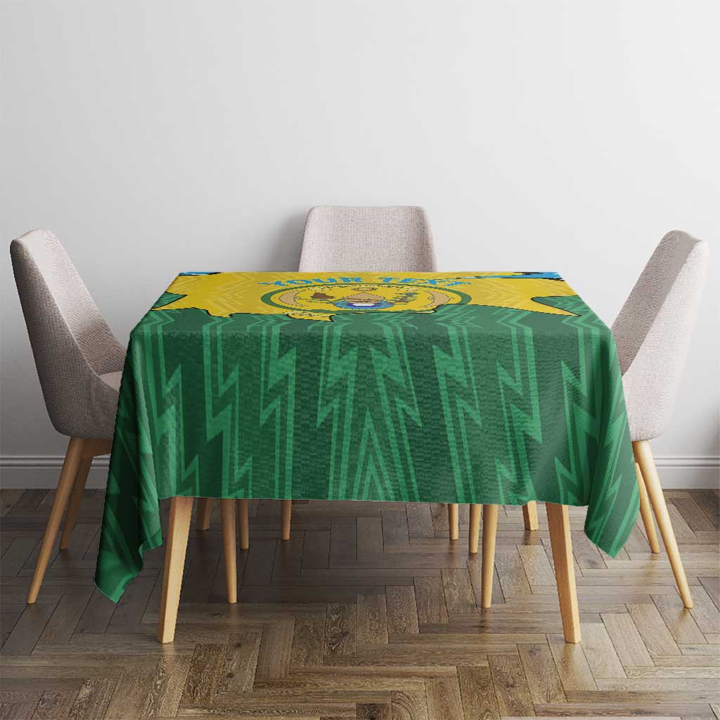 Personalized Rwanda Tablecloth Coat Of Arms Imigongo Pattern - Sporty Style
