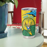 Personalized Rwanda Tumbler Cup Coat Of Arms Imigongo Pattern - Sporty Style
