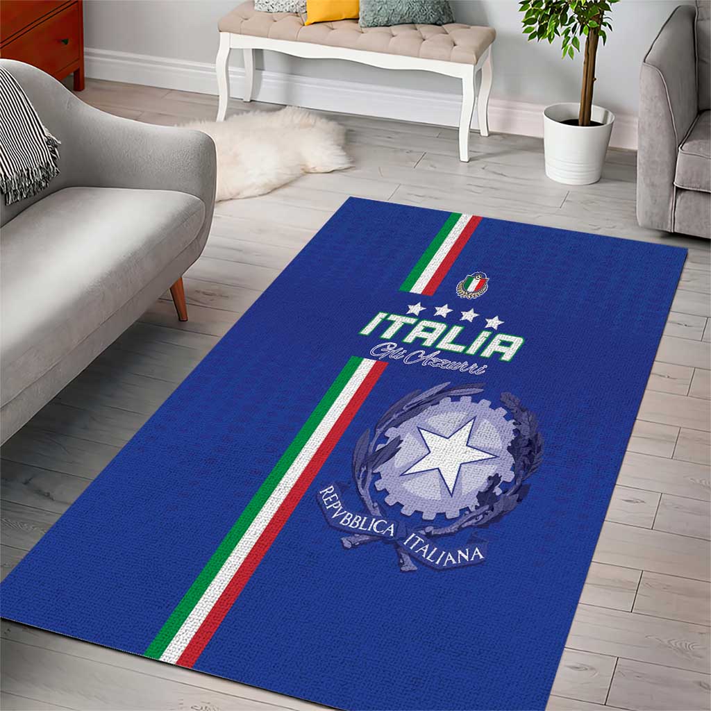 Italy Football Area Rug Come On Gli Azzurri - Wonder Print Shop
