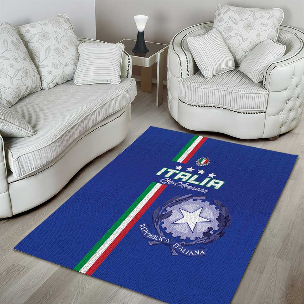 Italy Football Area Rug Come On Gli Azzurri - Wonder Print Shop