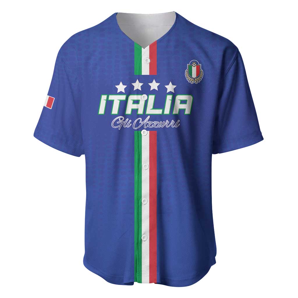 Custom Italy Football Baseball Jersey Come On Gli Azzurri - Wonder Print Shop