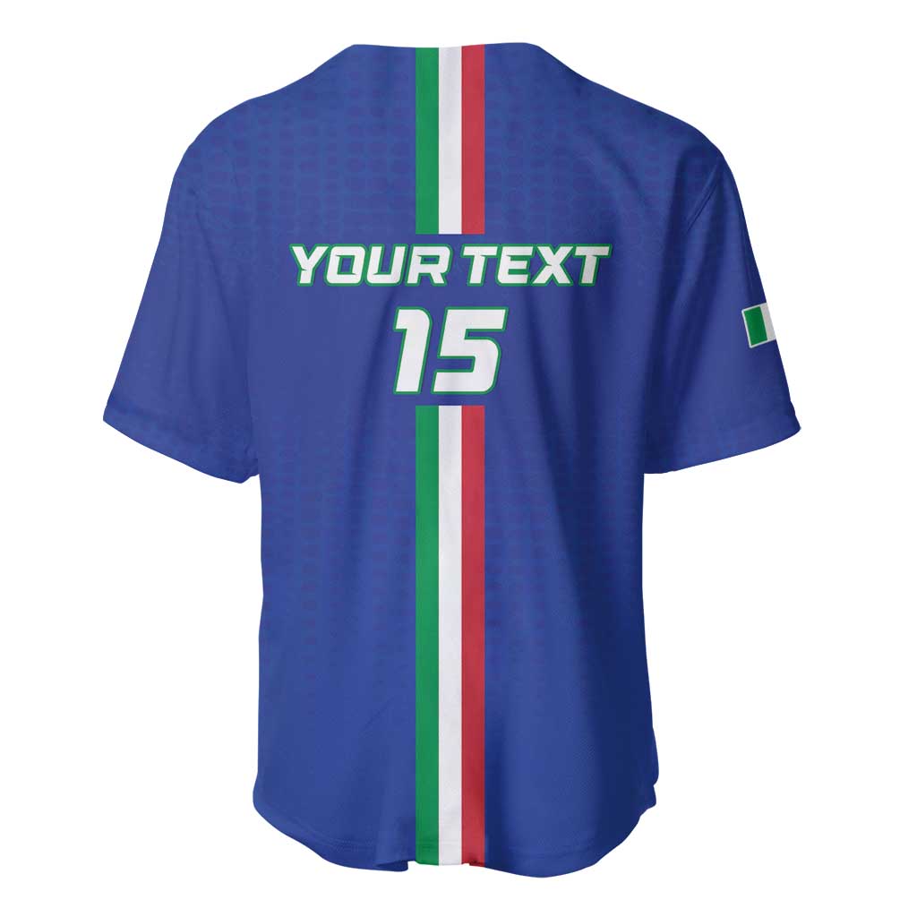 Custom Italy Football Baseball Jersey Come On Gli Azzurri - Wonder Print Shop