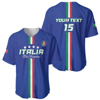 Custom Italy Football Baseball Jersey Come On Gli Azzurri - Wonder Print Shop