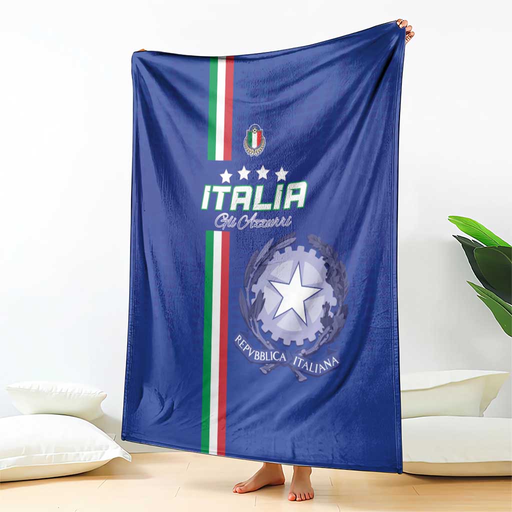 Italy Football Blanket Come On Gli Azzurri - Wonder Print Shop