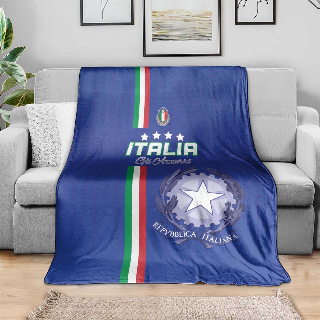 Italy Football Blanket Come On Gli Azzurri - Wonder Print Shop