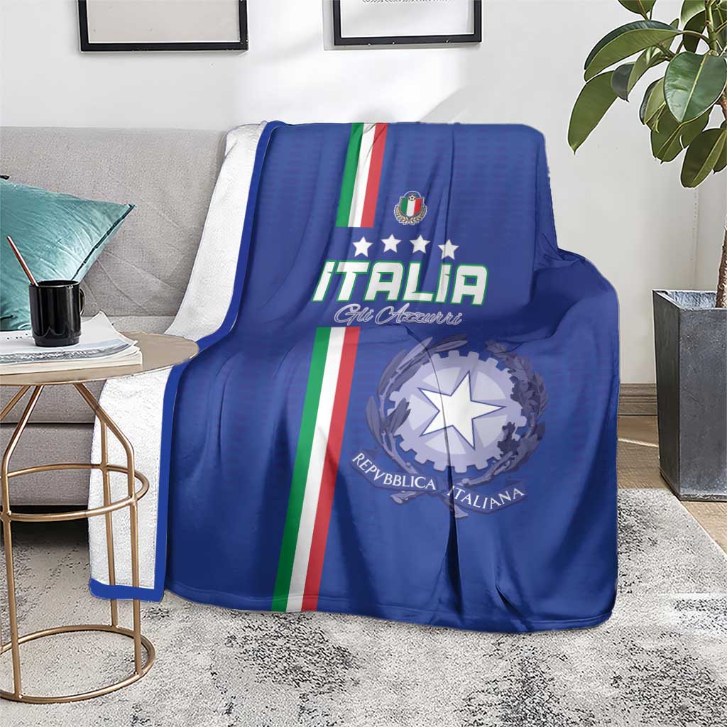 Italy Football Blanket Come On Gli Azzurri - Wonder Print Shop