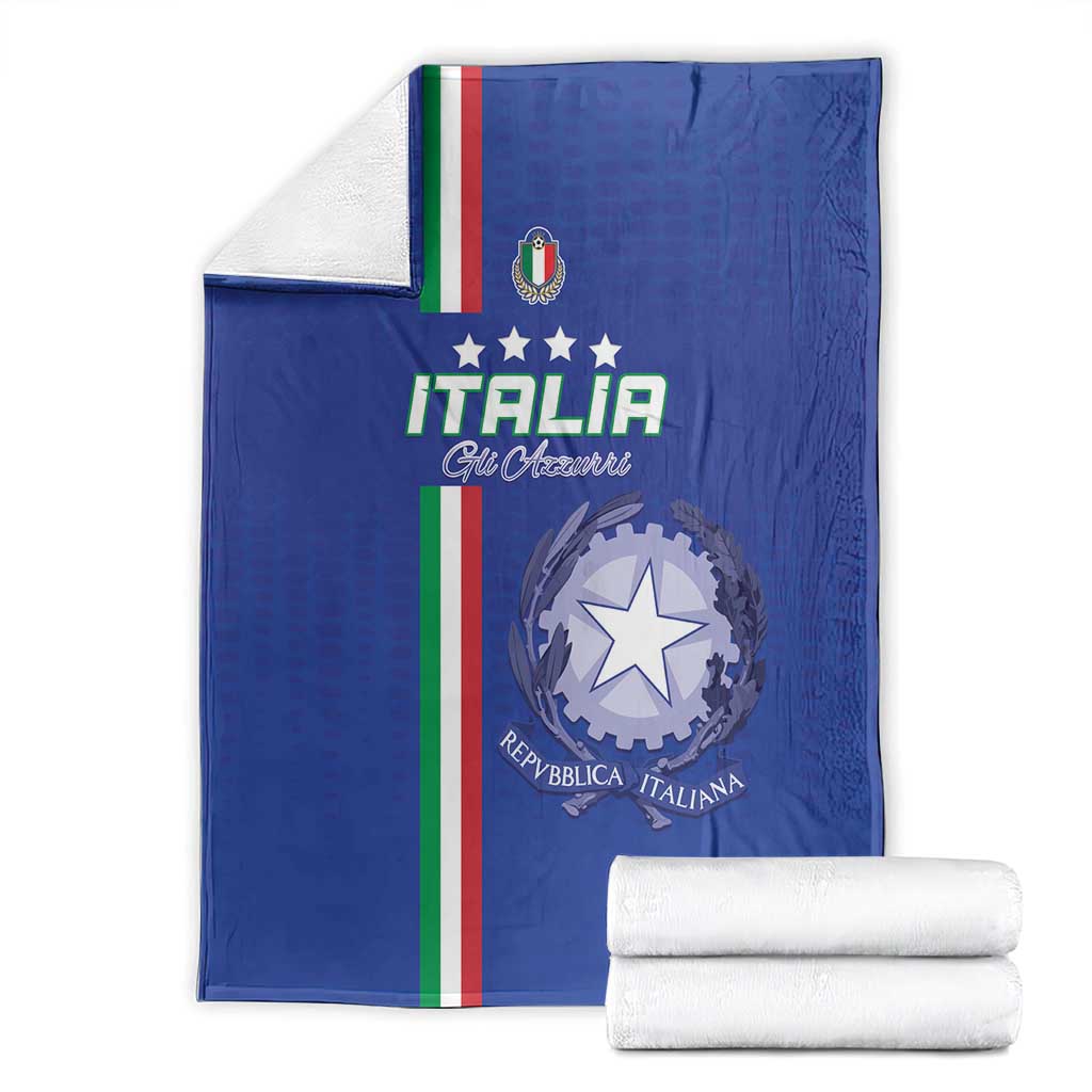 Italy Football Blanket Come On Gli Azzurri - Wonder Print Shop