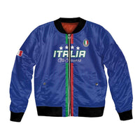 Custom Italy Football Bomber Jacket Come On Gli Azzurri - Wonder Print Shop