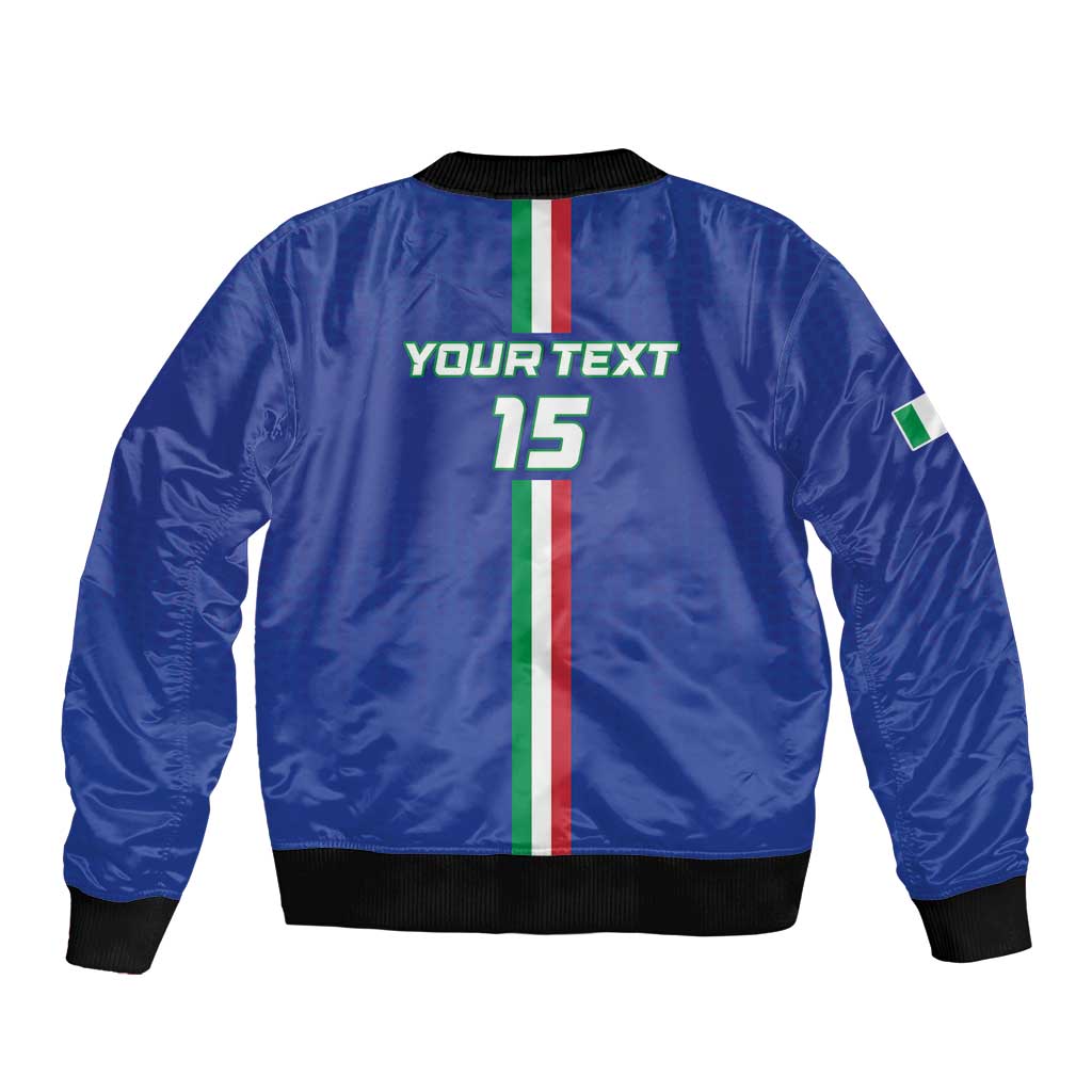 Custom Italy Football Bomber Jacket Come On Gli Azzurri - Wonder Print Shop