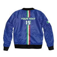 Custom Italy Football Bomber Jacket Come On Gli Azzurri - Wonder Print Shop
