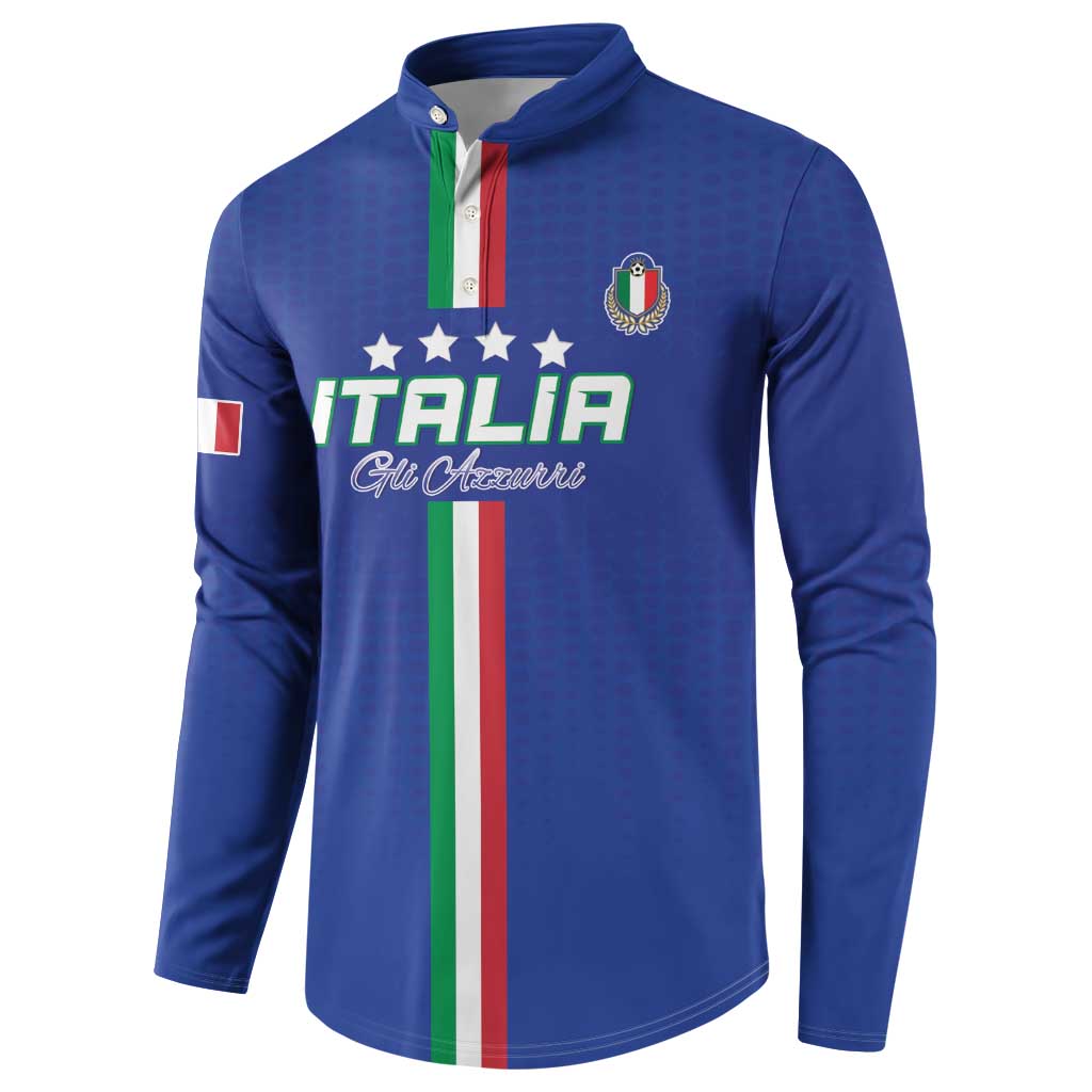 Custom Italy Football Button Sweatshirt Come On Gli Azzurri - Wonder Print Shop