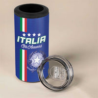 Custom Italy Football 4 in 1 Can Cooler Tumbler Come On Gli Azzurri - Wonder Print Shop