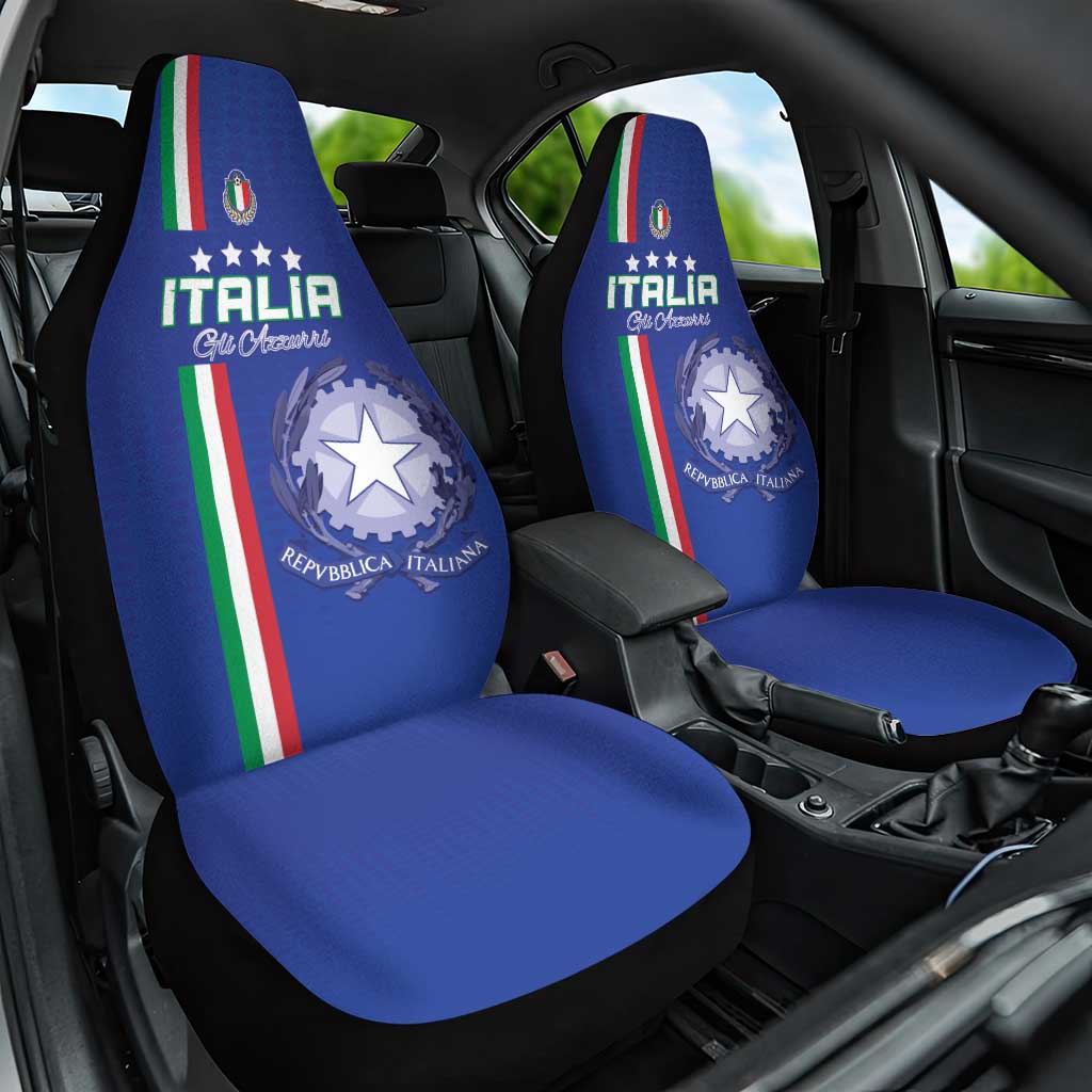Italy Football Car Seat Cover Come On Gli Azzurri - Wonder Print Shop