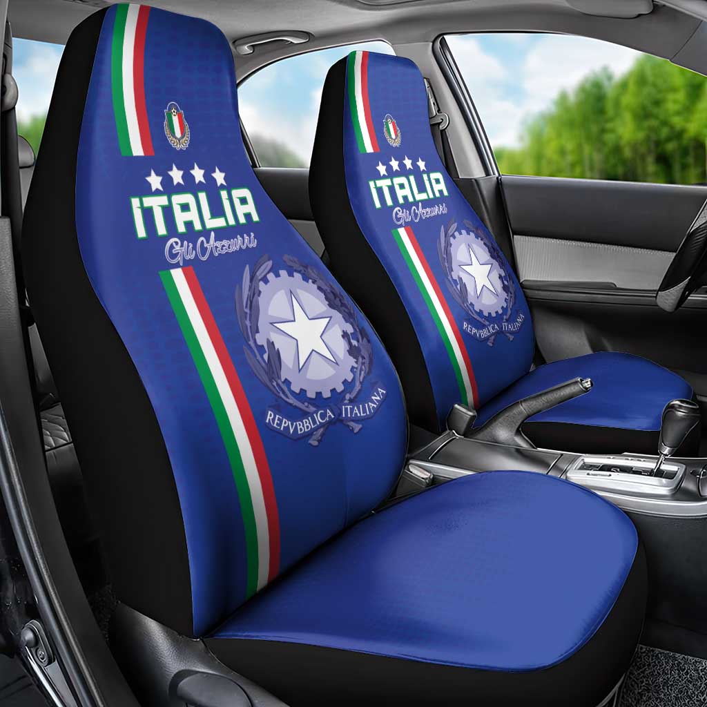 Italy Football Car Seat Cover Come On Gli Azzurri - Wonder Print Shop
