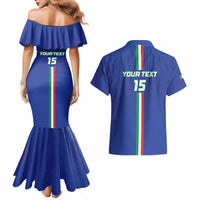 Custom Italy Football Couples Matching Mermaid Dress and Hawaiian Shirt Come On Gli Azzurri - Wonder Print Shop