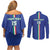 Custom Italy Football Couples Matching Off Shoulder Short Dress and Long Sleeve Button Shirt Come On Gli Azzurri - Wonder Print Shop
