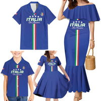 Custom Italy Football Family Matching Mermaid Dress and Hawaiian Shirt Come On Gli Azzurri - Wonder Print Shop