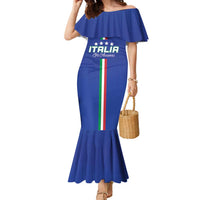 Custom Italy Football Family Matching Mermaid Dress and Hawaiian Shirt Come On Gli Azzurri - Wonder Print Shop