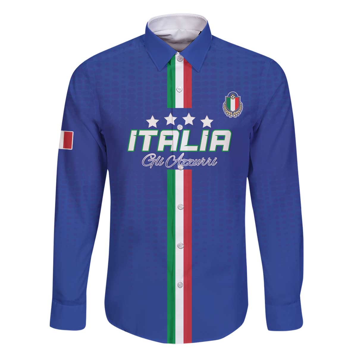 Custom Italy Football Family Matching Off The Shoulder Long Sleeve Dress and Hawaiian Shirt Come On Gli Azzurri - Wonder Print Shop