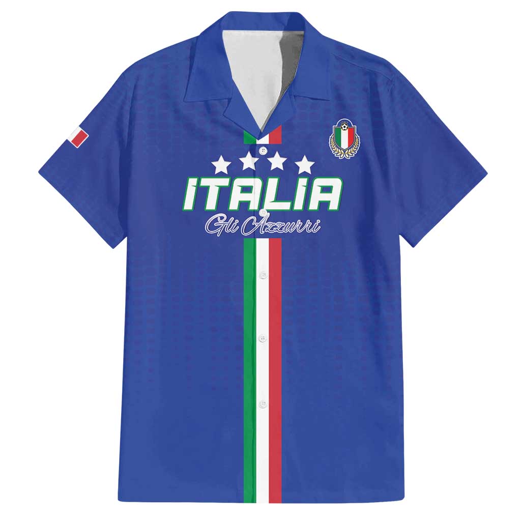 Custom Italy Football Family Matching Off Shoulder Maxi Dress and Hawaiian Shirt Come On Gli Azzurri - Wonder Print Shop