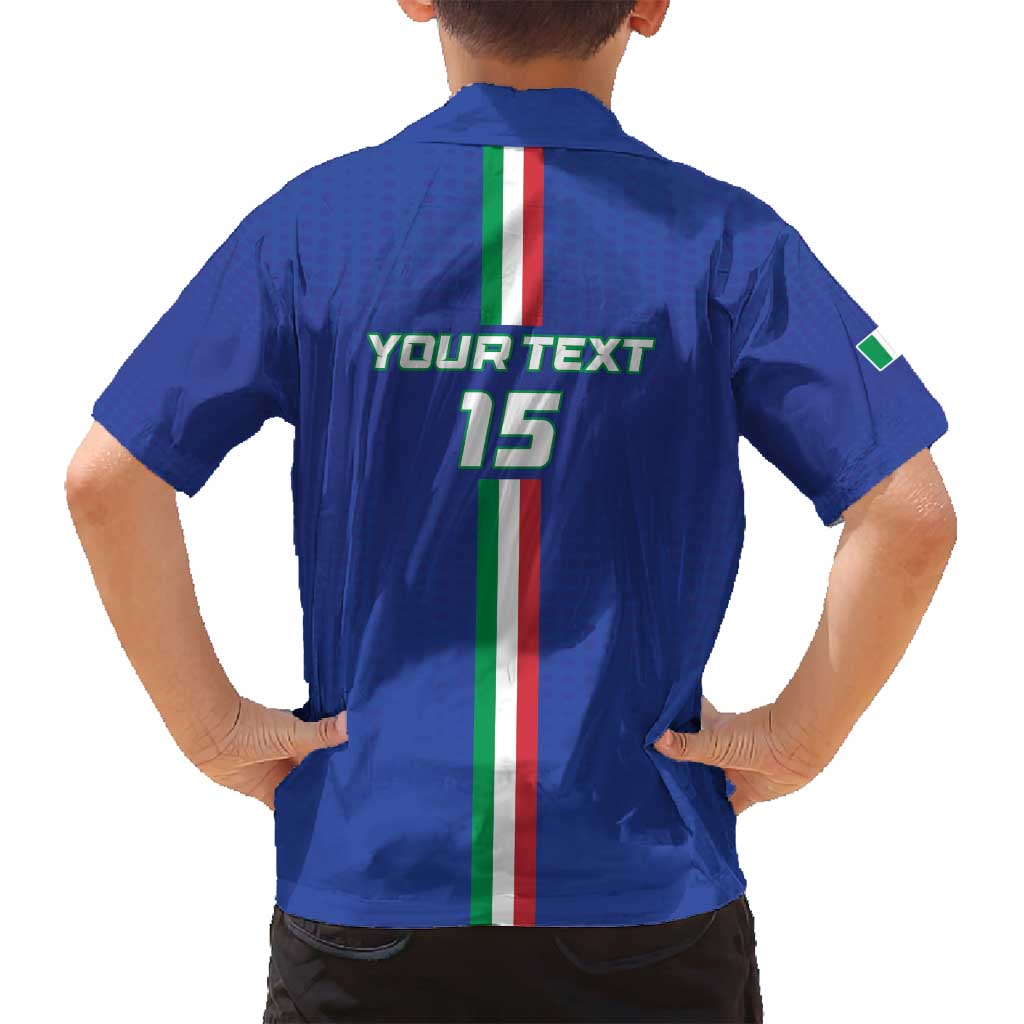 Custom Italy Football Family Matching Off Shoulder Short Dress and Hawaiian Shirt Come On Gli Azzurri - Wonder Print Shop