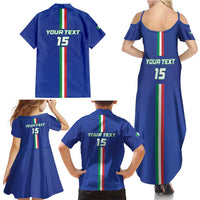 Custom Italy Football Family Matching Summer Maxi Dress and Hawaiian Shirt Come On Gli Azzurri - Wonder Print Shop