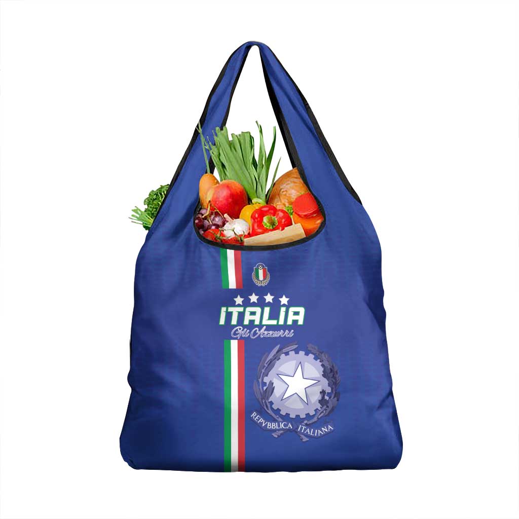 Italy Football Grocery Bag Come On Gli Azzurri - Wonder Print Shop