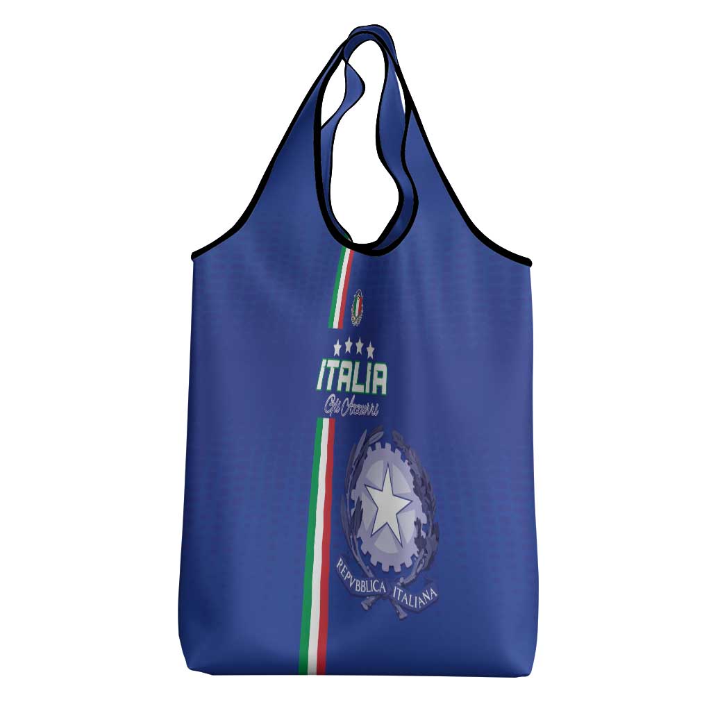 Italy Football Grocery Bag Come On Gli Azzurri - Wonder Print Shop