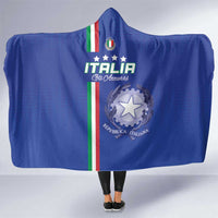 Italy Football Hooded Blanket Come On Gli Azzurri - Wonder Print Shop