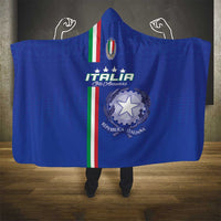 Italy Football Hooded Blanket Come On Gli Azzurri - Wonder Print Shop