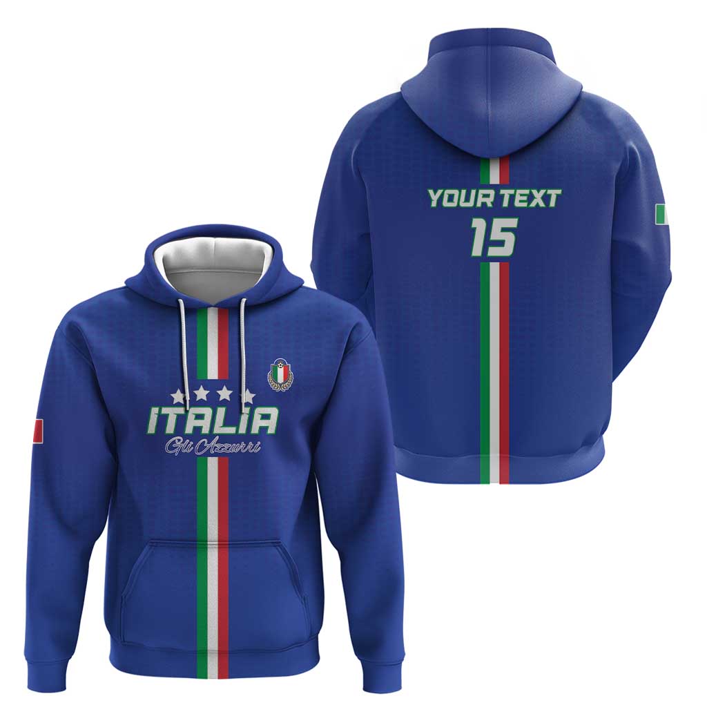 Custom Italy Football Hoodie Come On Gli Azzurri - Wonder Print Shop