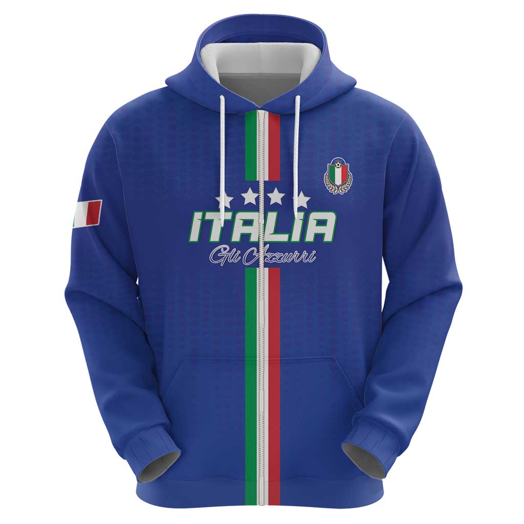 Custom Italy Football Hoodie Come On Gli Azzurri - Wonder Print Shop