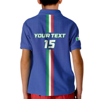 Custom Italy Football Kid Polo Shirt Come On Gli Azzurri - Wonder Print Shop